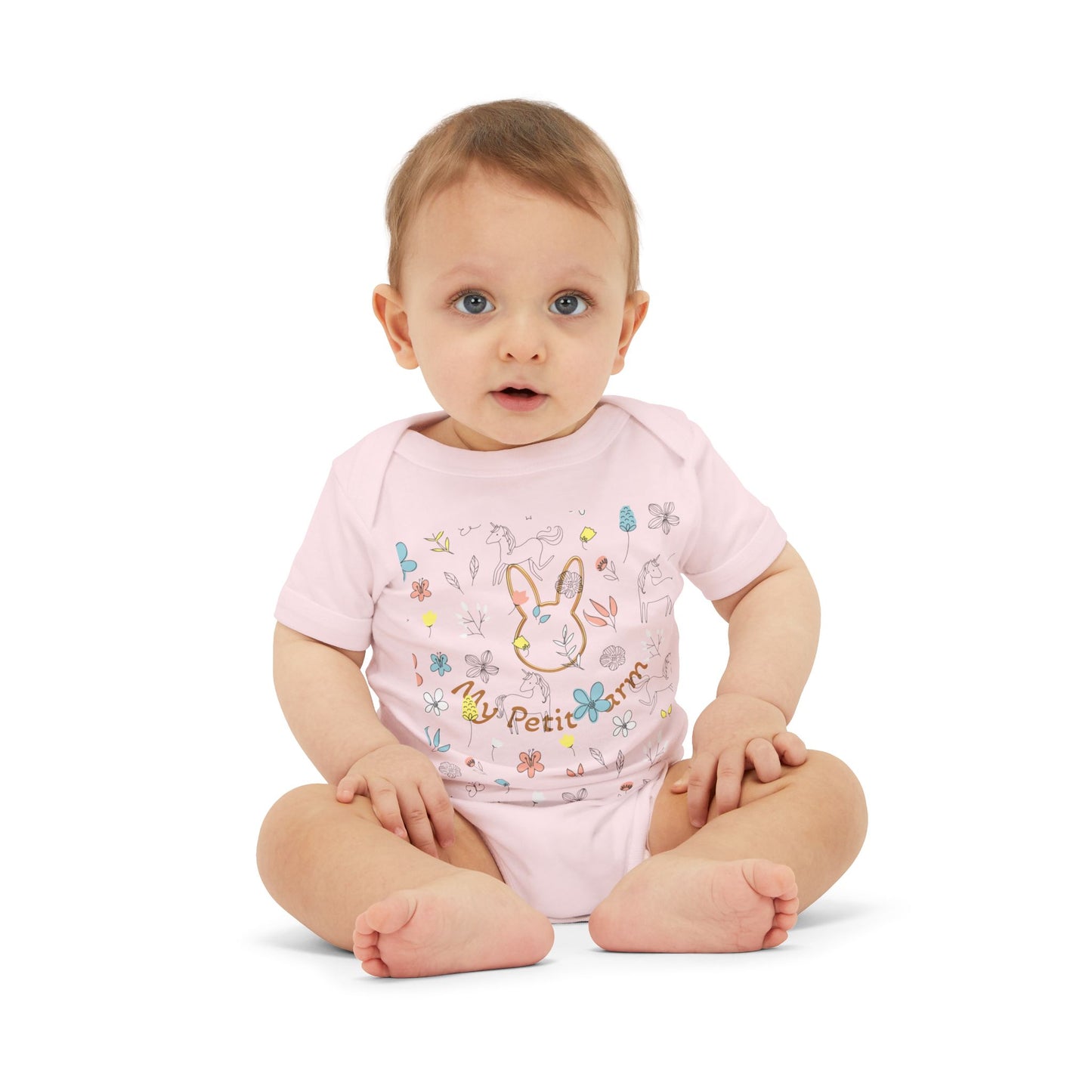 My Petit Farm Bunny Infant One Piece, Baby Bodysuit, Cute Baby Clothes, Farm Theme Outfit, Easter Gift, Toddler Apparel