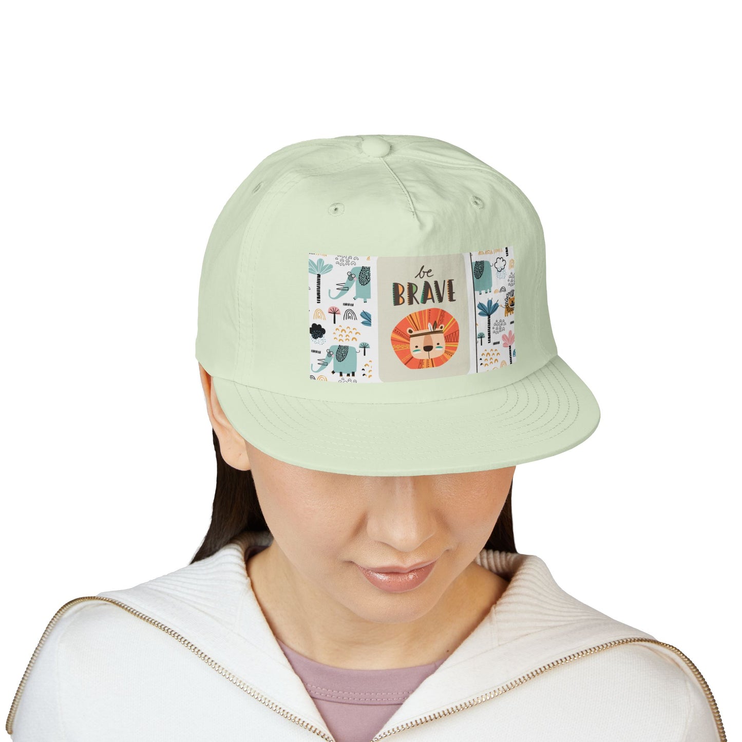 Brave Lion Surf Cap | Kids Beach Hat, Summer Accessory, Inspirational Gift, Fun Outdoor Cap, Cute Beachwear
