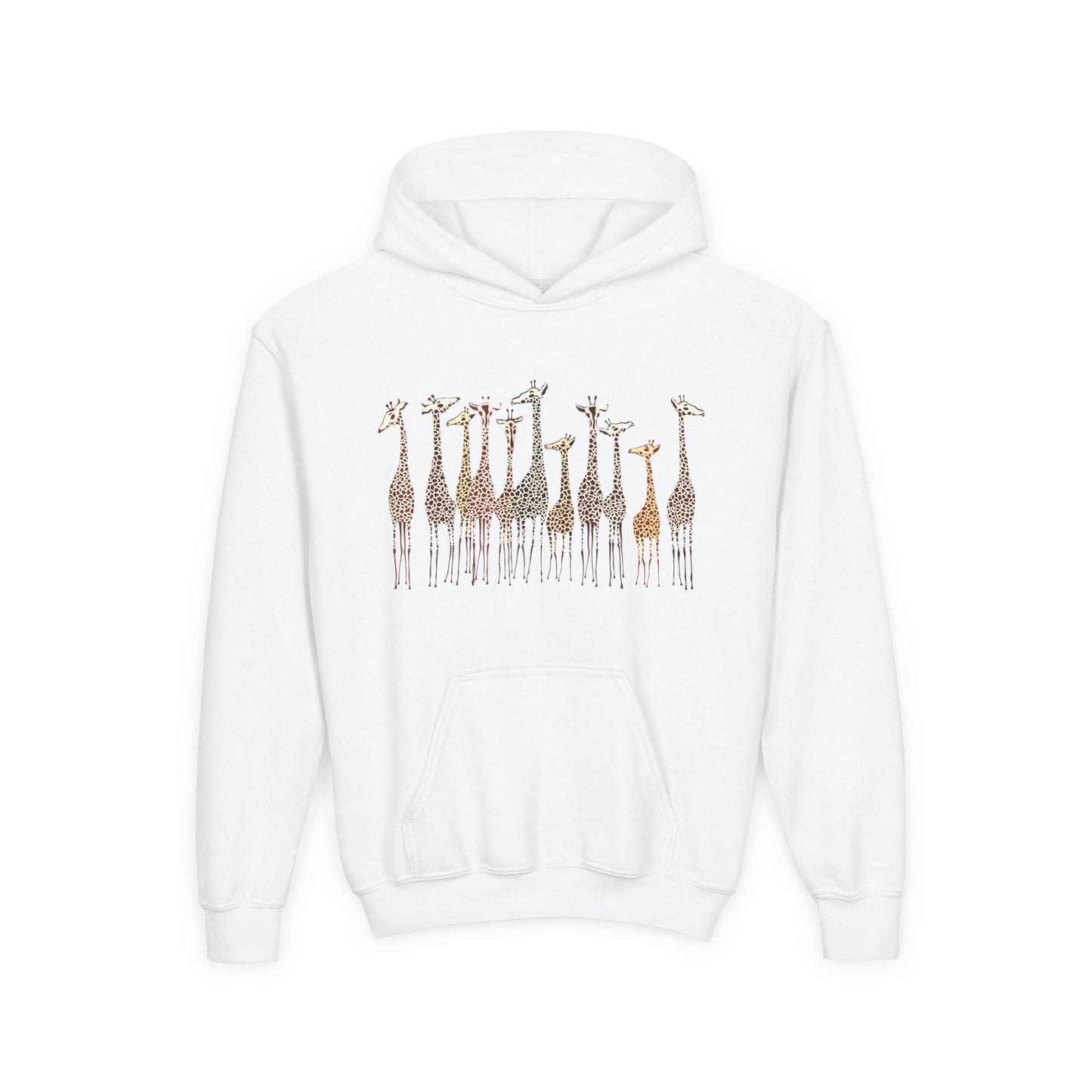 Joyful Giraffe Youth Hoodie - Cute Animal Clothing, Perfect Gift for Kids, Birthday, Everyday Wear, Animal Lover Apparel