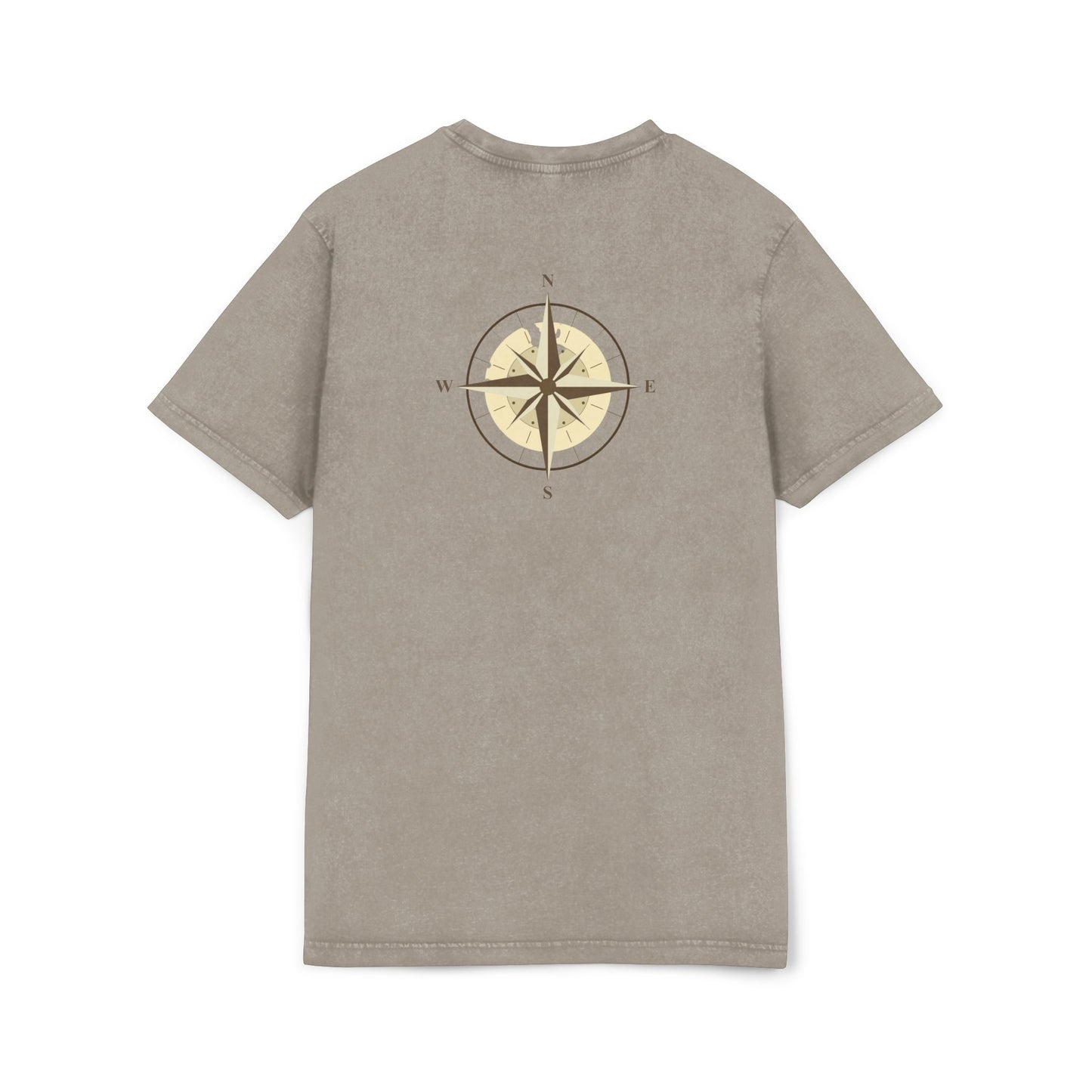 Acid Washed Compass Tee - Vintage Style T-Shirt, Boho Casual Top, Adventure Apparel, Summer Outfit, Gift for Travelers