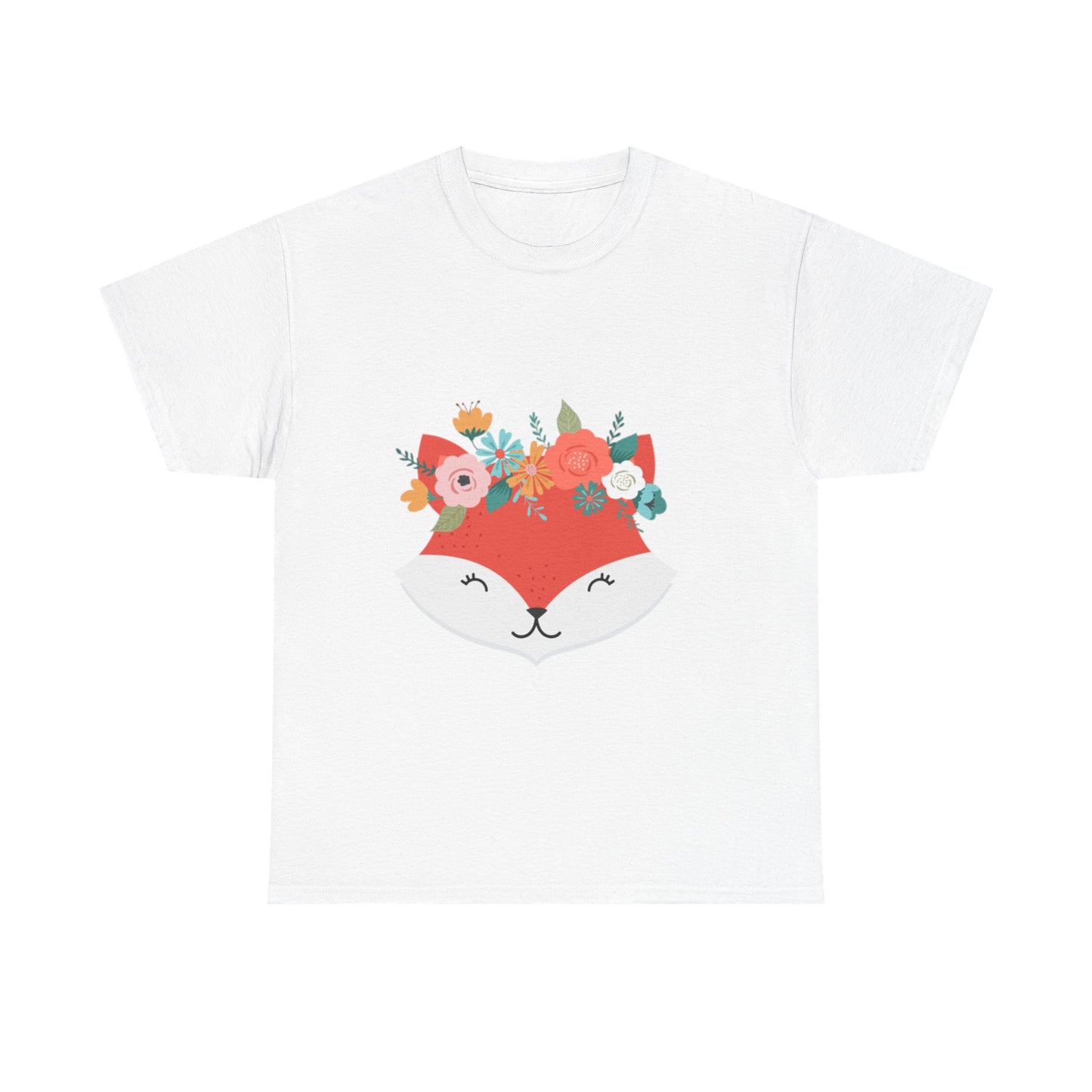 Floral Fox Unisex T-Shirt - Cute Casual Wear, Gift for Animal Lovers, Nature Themed Apparel, Perfect for Spring, Cute Pet Apparel
