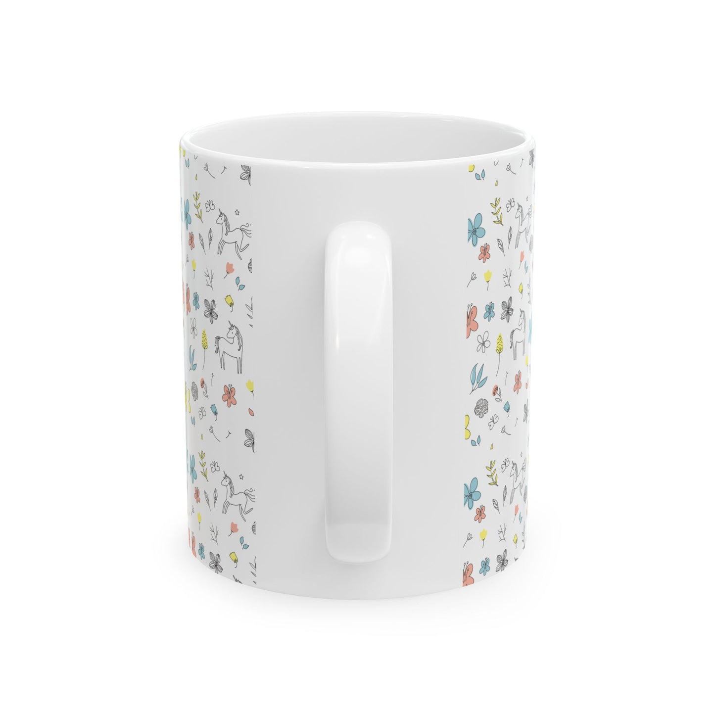 Whimsical Animal Patterns Ceramic Mug - Perfect for Garden Lovers, Coffee Fans, Gifts, Home Decor, Tea Time