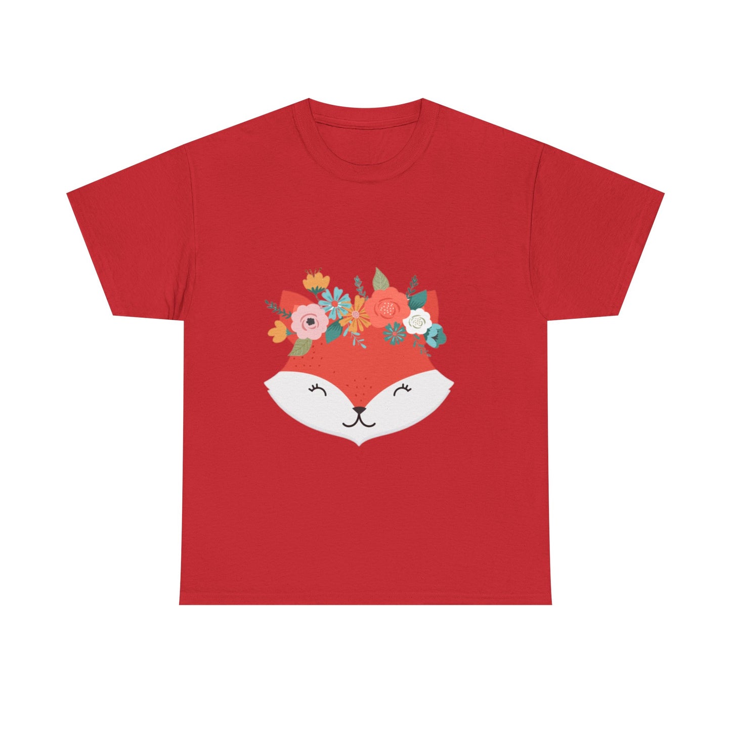 Floral Fox Unisex T-Shirt - Cute Casual Wear, Gift for Animal Lovers, Nature Themed Apparel, Perfect for Spring, Cute Pet Apparel