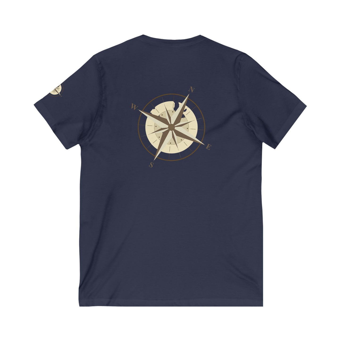 Adventure Spirit V-Neck Tee, Travel Shirt, Wanderlust Tee, Compass Design T-Shirt, African Pride Top, Casual Gift for Explorers