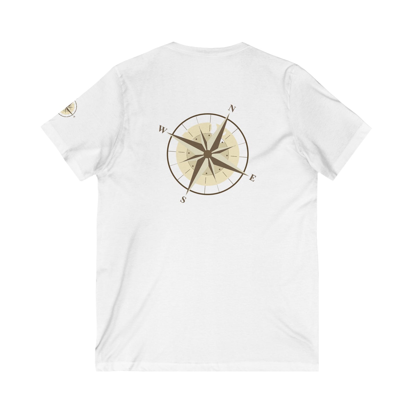 Adventure Spirit V-Neck Tee, Travel Shirt, Wanderlust Tee, Compass Design T-Shirt, African Pride Top, Casual Gift for Explorers