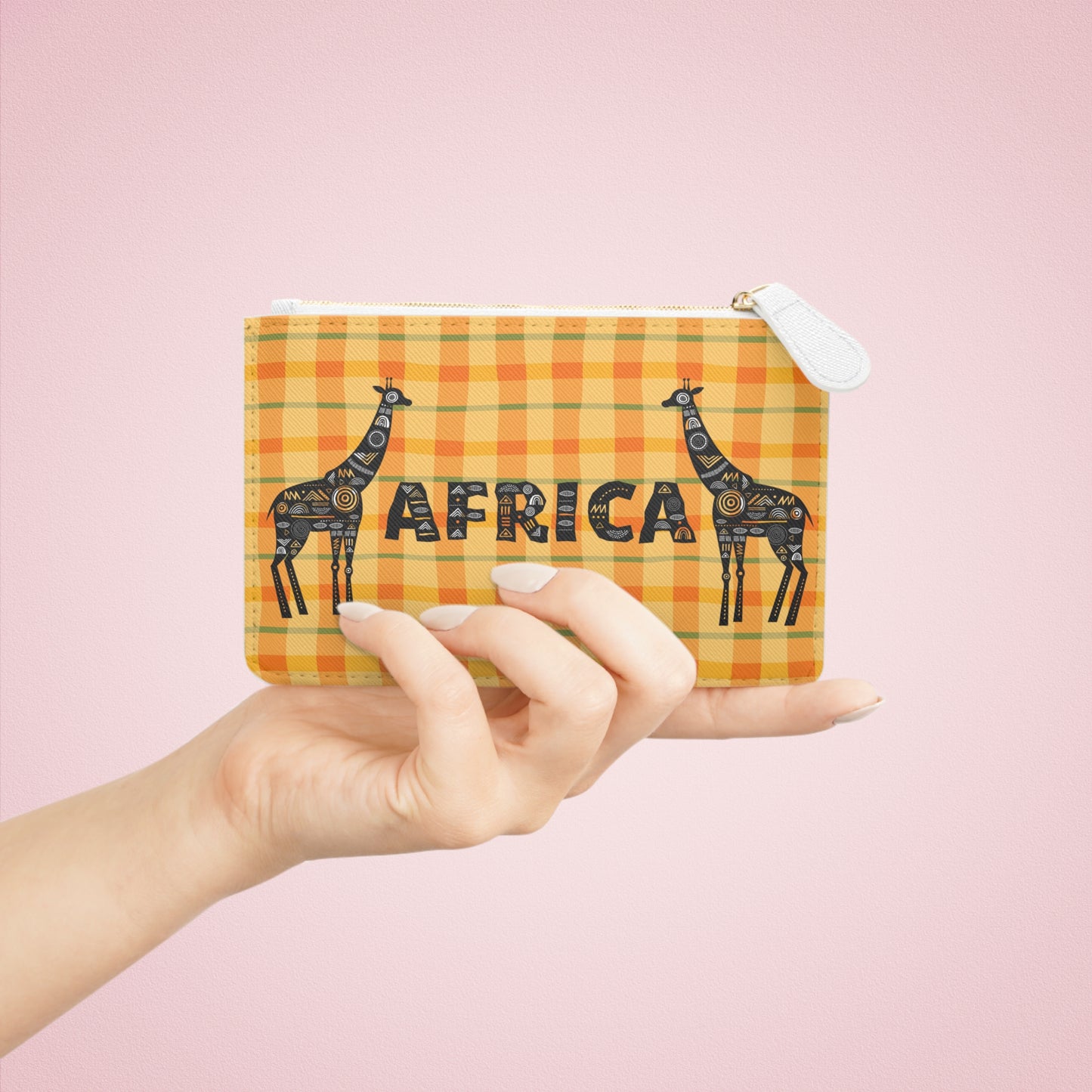 Vibrant Safari Mini Clutch Bag - Chic Accessory for Travel & Everyday Use, Giraffe Design, Perfect Gift for Animal Lovers, Eco-Friendly