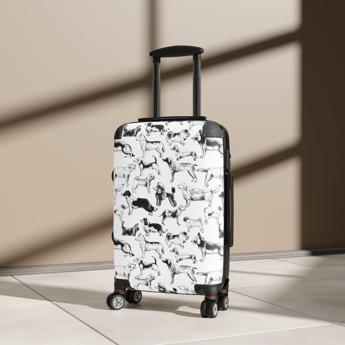 Stylish Dog Pattern Suitcase | Travel Bag, Pet Lover Gift, Luggage for Dog Owners, Unique Dog Travel Gear, Vacation Essentials
