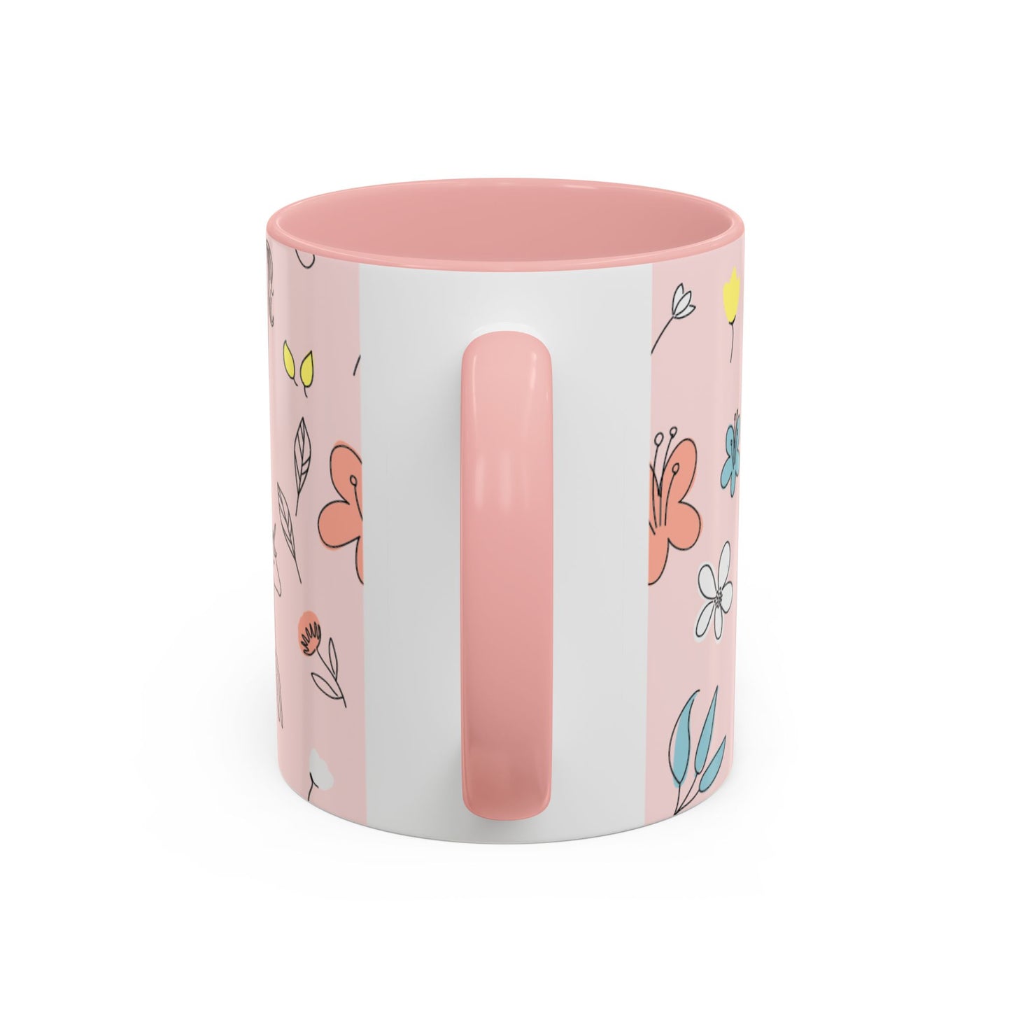 Whimsical Unicorn Accent Coffee Mug - Cute Gift for Kids, Floral Hot Beverage Cup, Magical Mug for Birthdays, Nature Lover's Drinkware