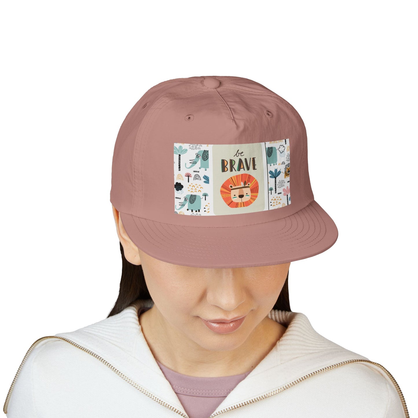 Brave Lion Surf Cap | Kids Beach Hat, Summer Accessory, Inspirational Gift, Fun Outdoor Cap, Cute Beachwear