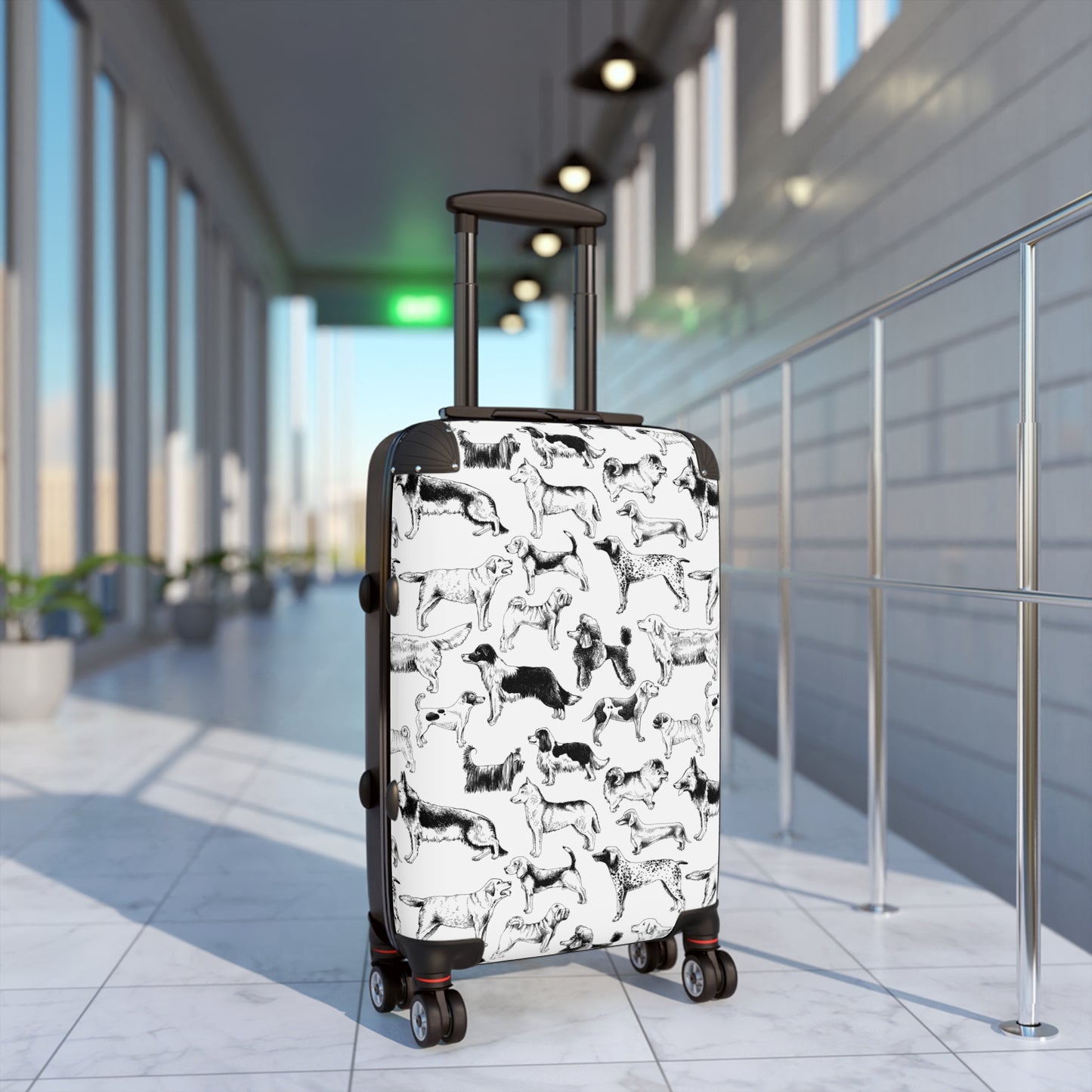 Stylish Dog Pattern Suitcase | Travel Bag, Pet Lover Gift, Luggage for Dog Owners, Unique Dog Travel Gear, Vacation Essentials