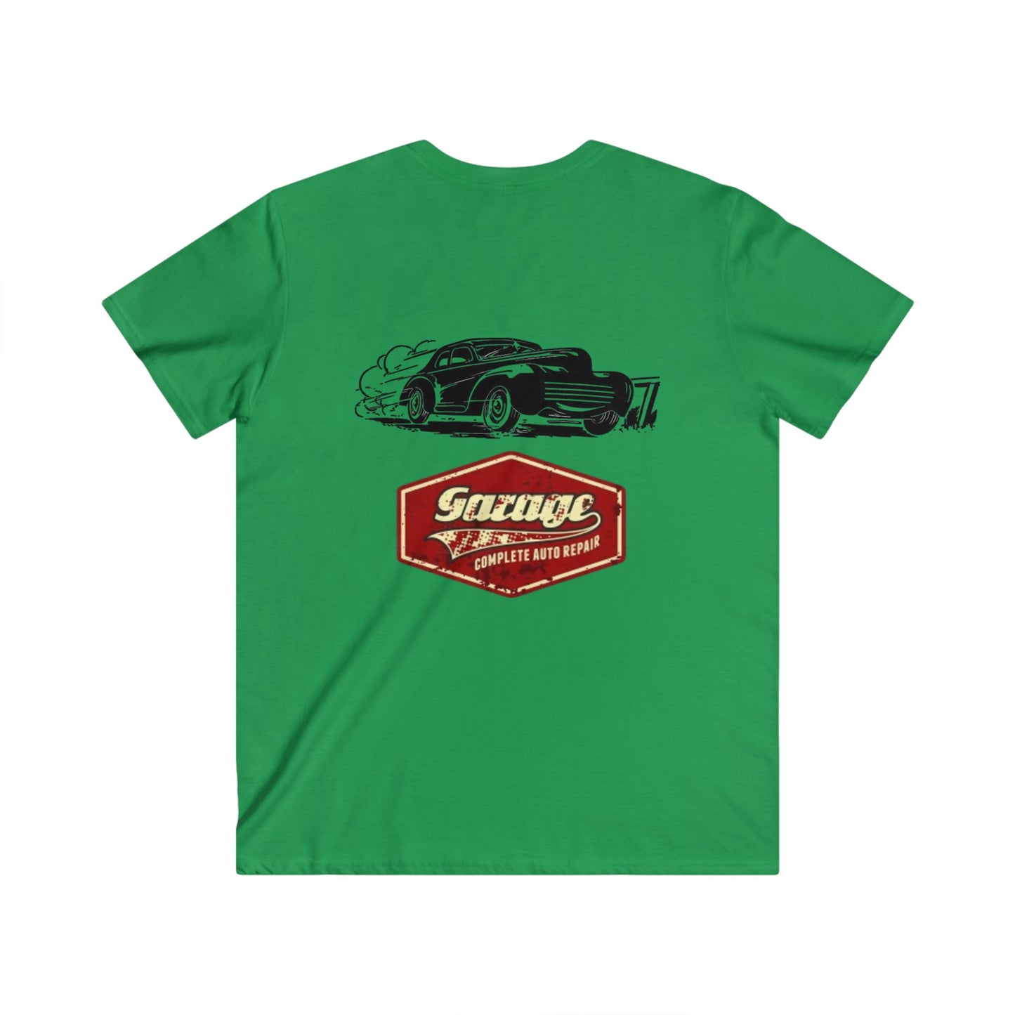 Vintage Garage V-Neck Tee, Auto Repair Shirt, Car Enthusiast Top, Father's Day Gift, Mechanic Tee
