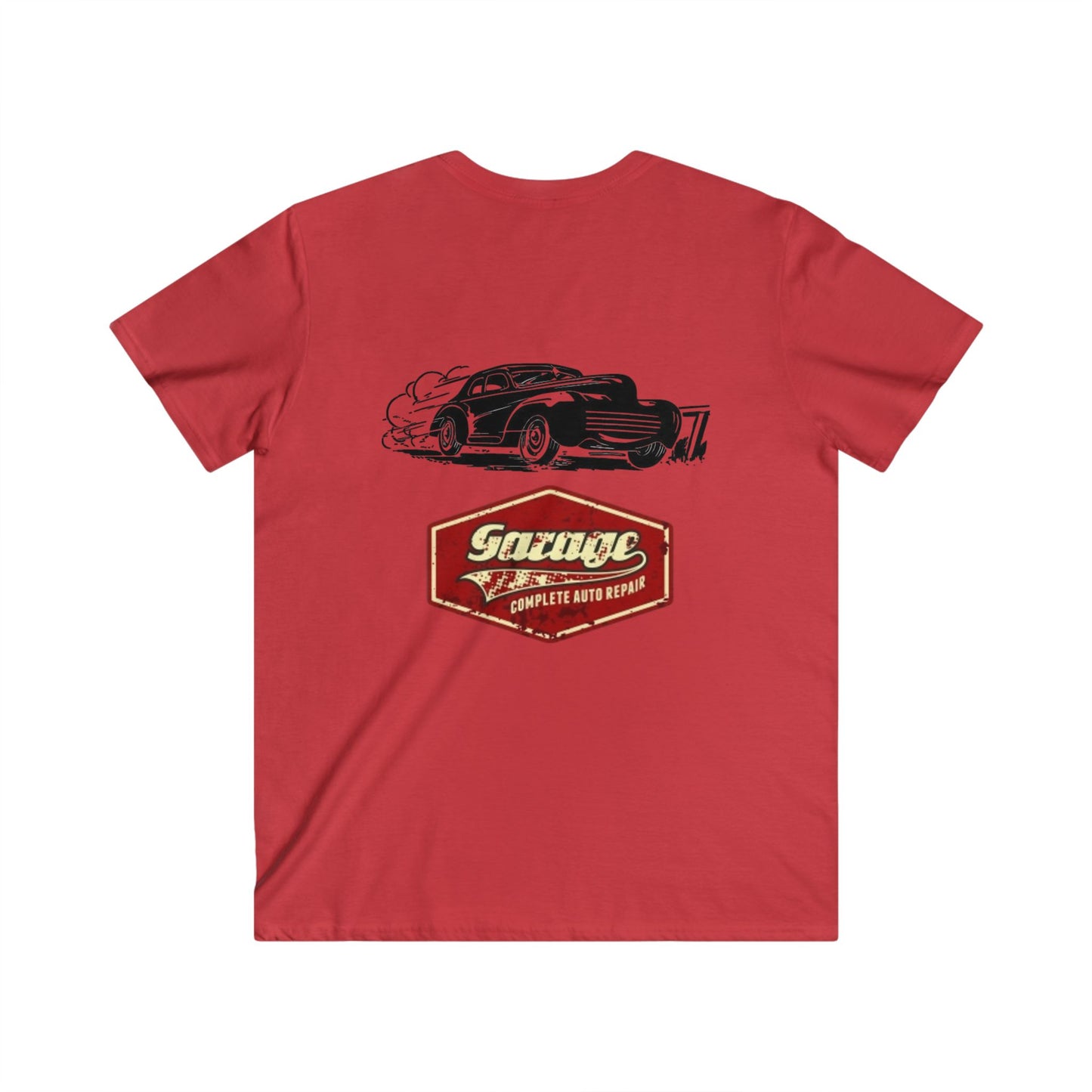 Vintage Garage V-Neck Tee, Auto Repair Shirt, Car Enthusiast Top, Father's Day Gift, Mechanic Tee