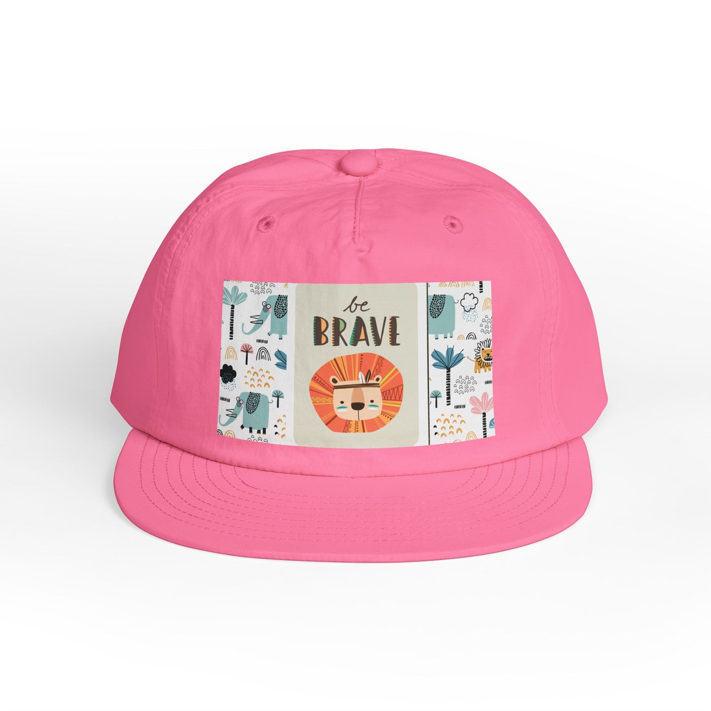 Brave Lion Surf Cap | Kids Beach Hat, Summer Accessory, Inspirational Gift, Fun Outdoor Cap, Cute Beachwear