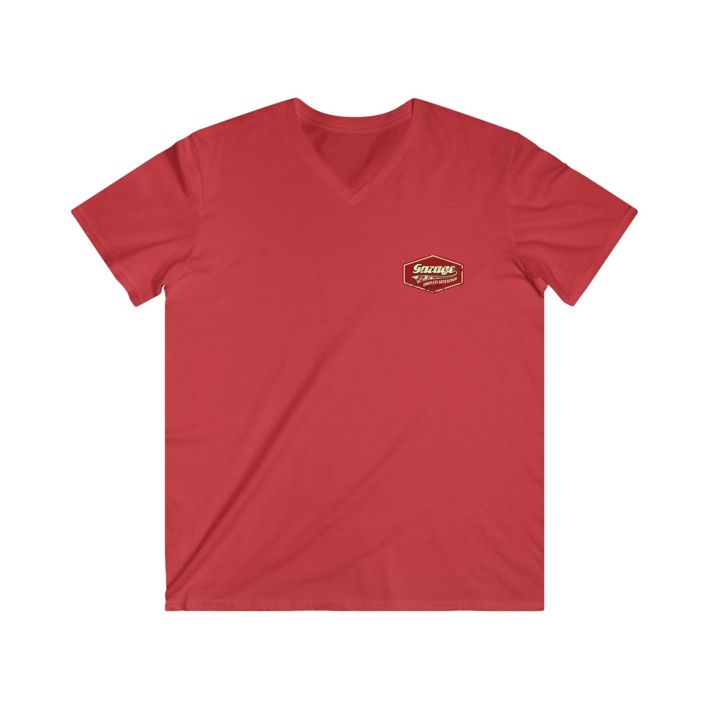 Vintage Garage V-Neck Tee, Auto Repair Shirt, Car Enthusiast Top, Father's Day Gift, Mechanic Tee