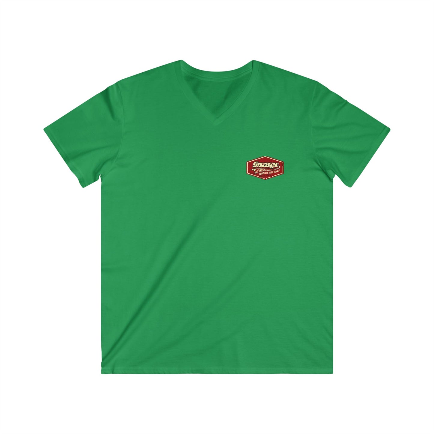 Vintage Garage V-Neck Tee, Auto Repair Shirt, Car Enthusiast Top, Father's Day Gift, Mechanic Tee