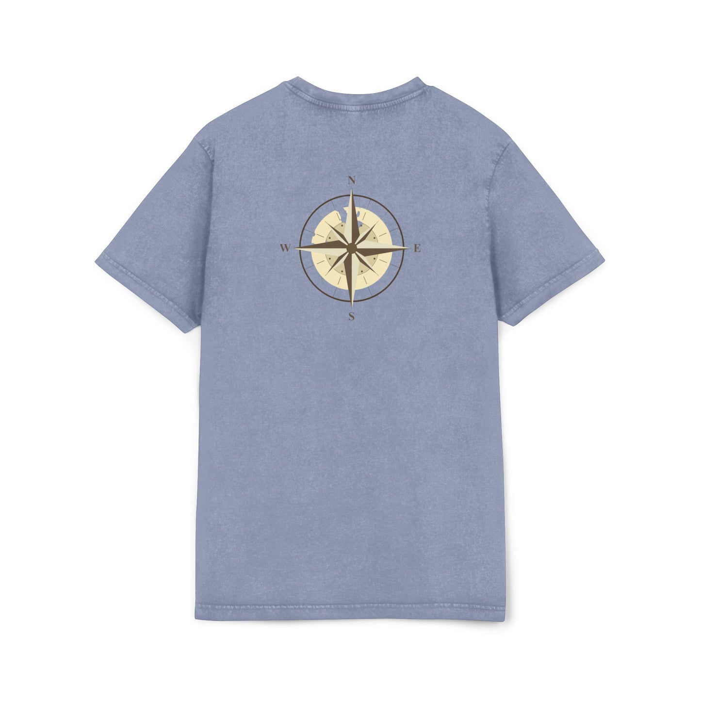 Acid Washed Compass Tee - Vintage Style T-Shirt, Boho Casual Top, Adventure Apparel, Summer Outfit, Gift for Travelers