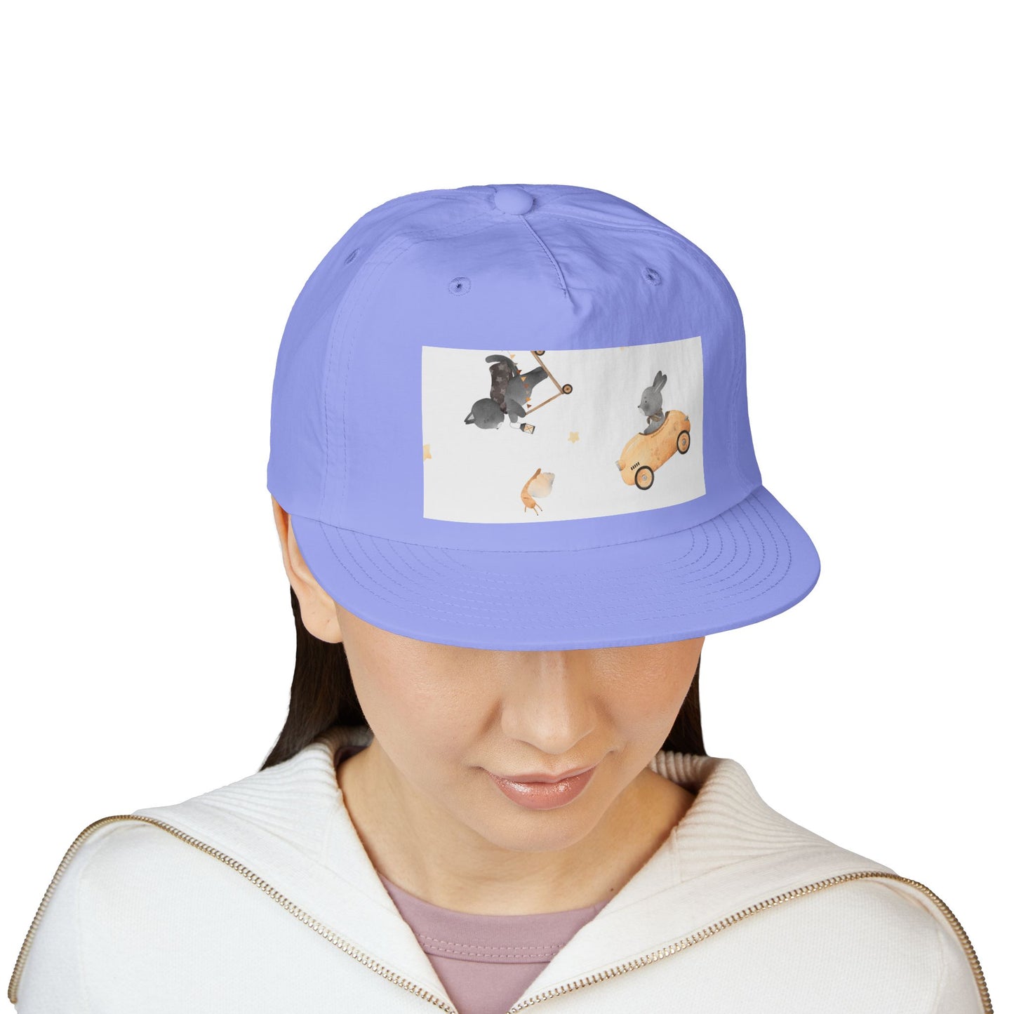 Playful Surf Cap for Fun-loving Adventurers, Beach Accessories, Casual Summer Style, Gift for Surfers and Animal Lovers, Trendy Headgear