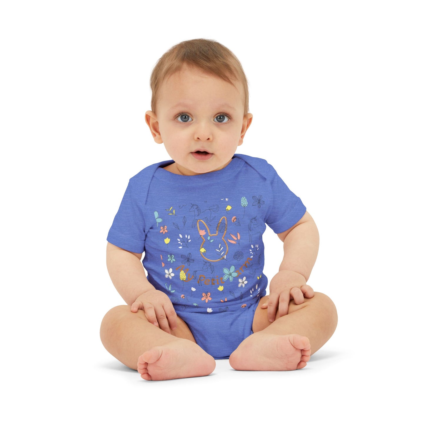 My Petit Farm Bunny Infant One Piece, Baby Bodysuit, Cute Baby Clothes, Farm Theme Outfit, Easter Gift, Toddler Apparel
