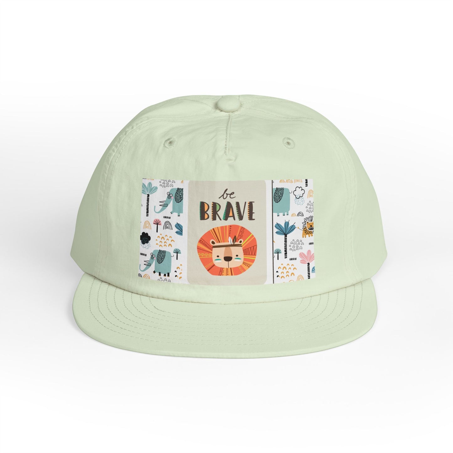 Brave Lion Surf Cap | Kids Beach Hat, Summer Accessory, Inspirational Gift, Fun Outdoor Cap, Cute Beachwear