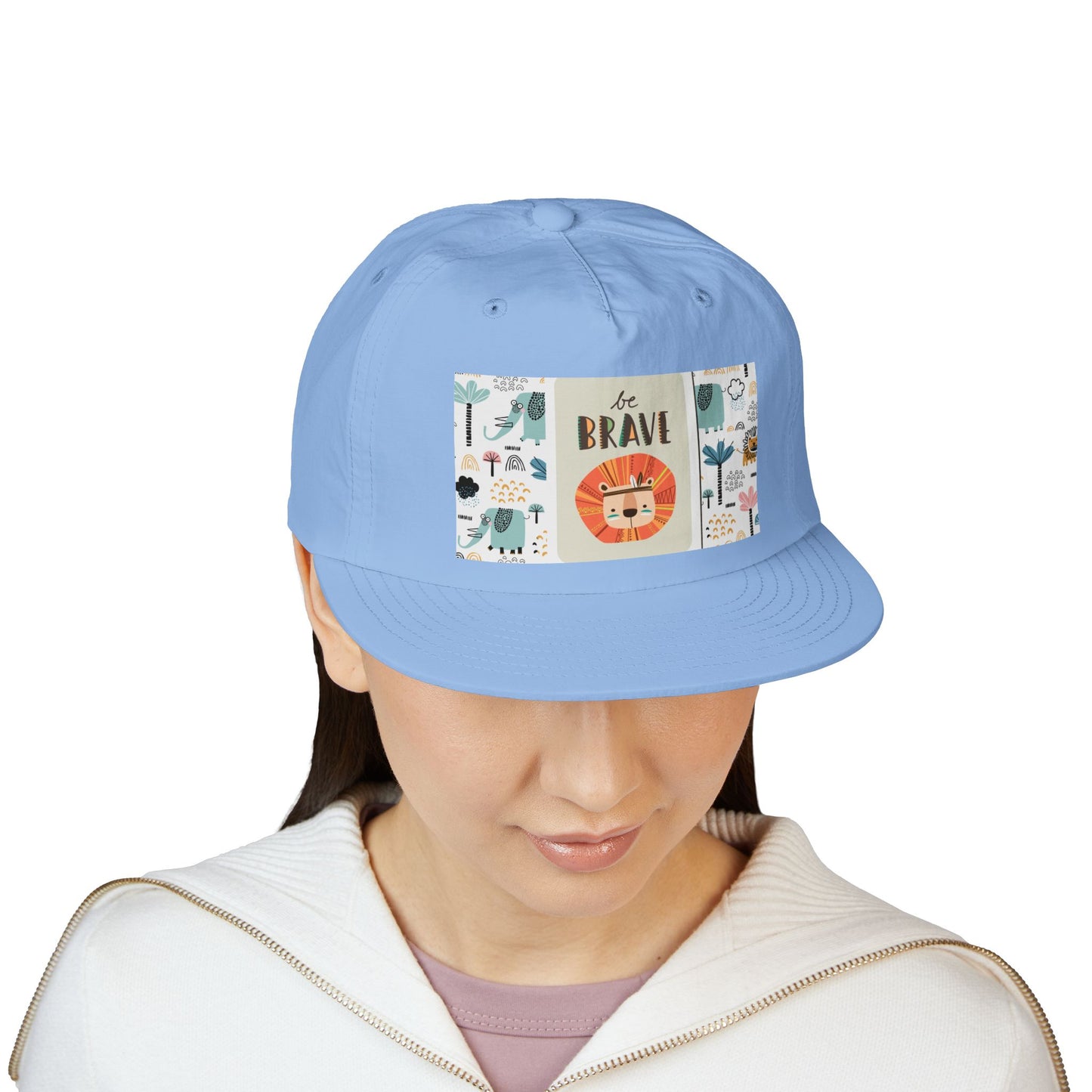 Brave Lion Surf Cap | Kids Beach Hat, Summer Accessory, Inspirational Gift, Fun Outdoor Cap, Cute Beachwear