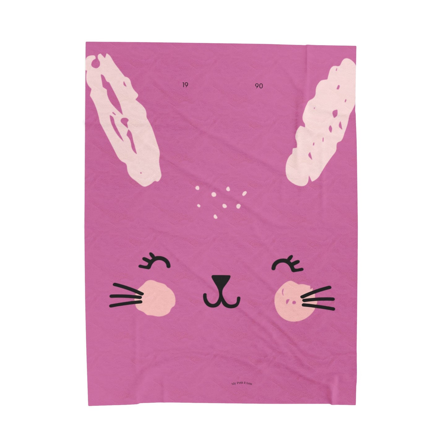Cozy Bunny Velveteen Plush Blanket, Cute Rabbit Throw for Kids, Baby Shower Gift, Nursery Decor, Easter Bunny Gift