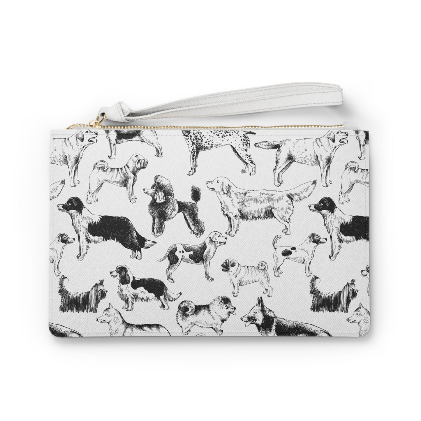 Dog Lovers Clutch Bag, Cute Pet Accessory for Dog Parents, Ideal for Gifts, Make-up Pouch, Fun Dog-Themed Bag