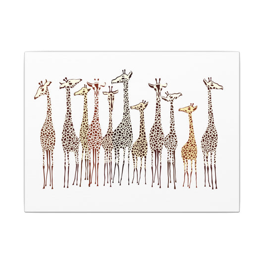 Giraffe Art Canvas, Playful Wall Decor, Animal Print, Nursery Art, Gift for Kids, Home Interior