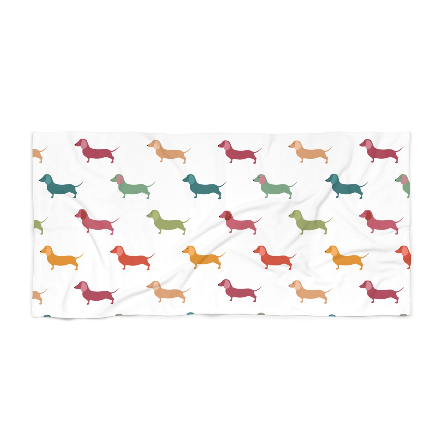 Colorful Dachshund Beach Towel - Fun Summer Accessory for Pet Lovers, Dog Lovers, Pool, Beach Days, Gifts