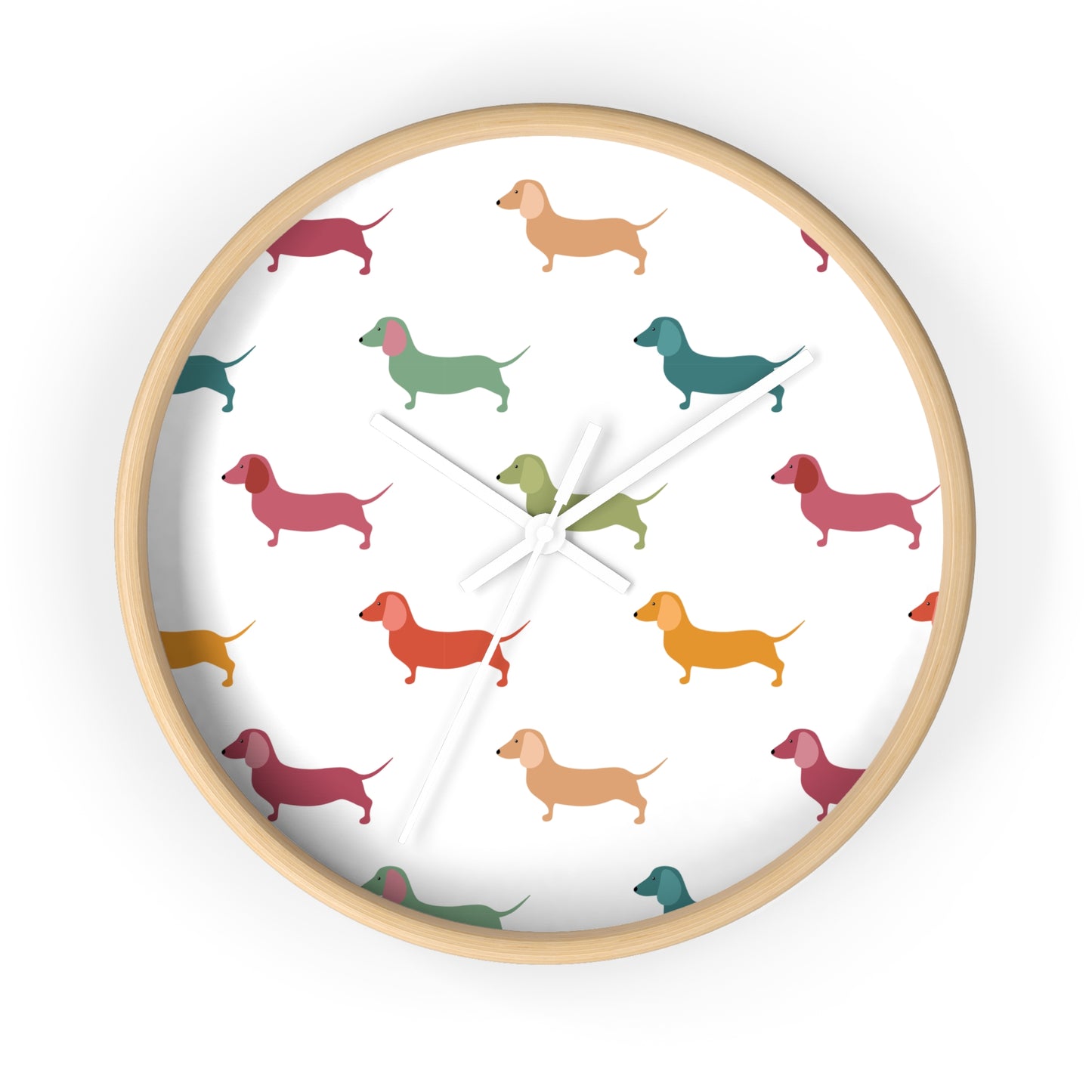 Colorful Dachshund Wall Clock, Dog Lover Gift, Home Decor, Pet-Themed Wall Art, Playful Timepiece