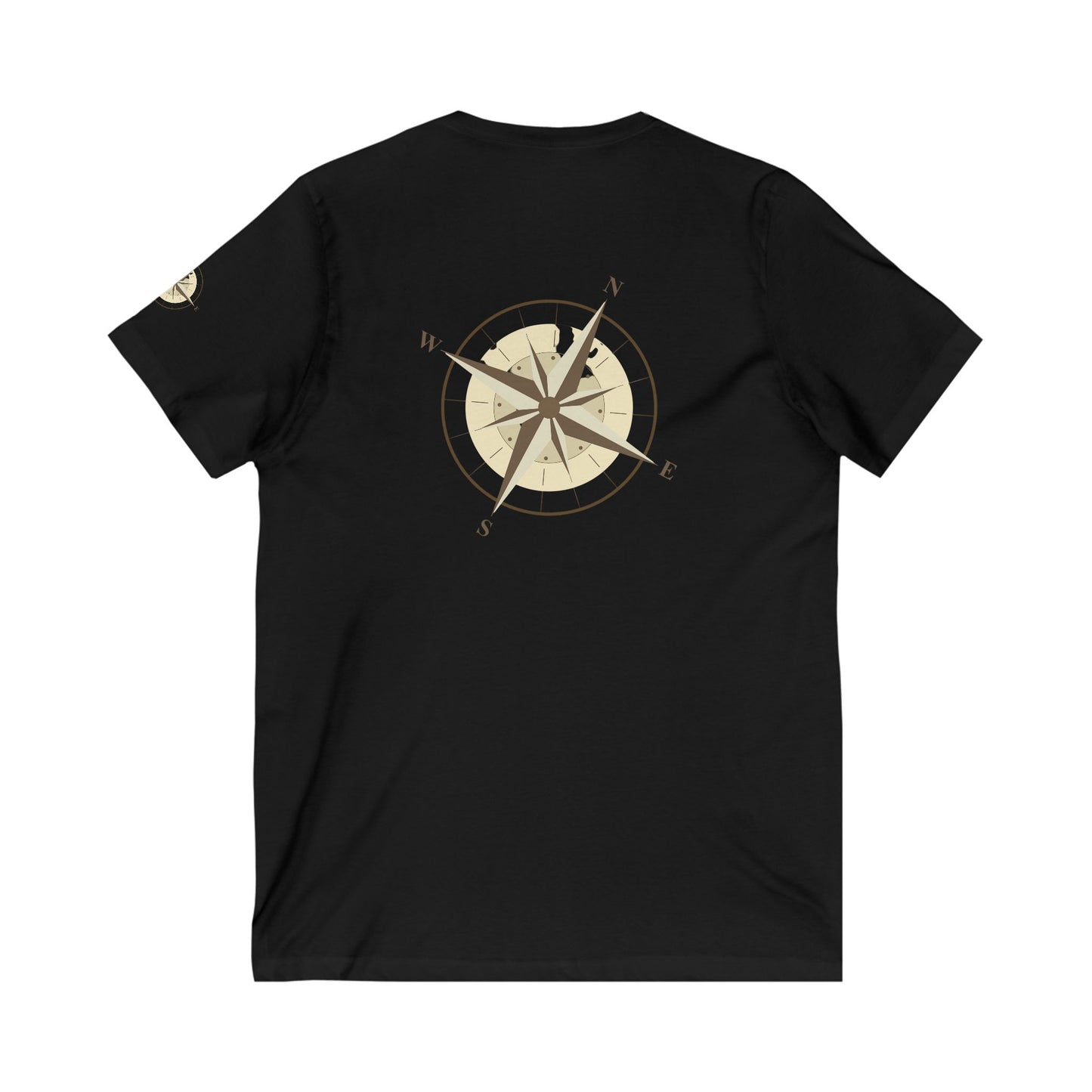 Adventure Spirit V-Neck Tee, Travel Shirt, Wanderlust Tee, Compass Design T-Shirt, African Pride Top, Casual Gift for Explorers