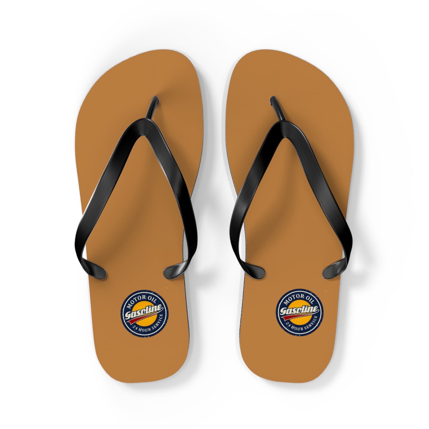 Gasoline Vintage Flip Flops, Summer Footwear, Beach Sandals, Retro Style, Gift for Car Enthusiasts, Vacation Essentials