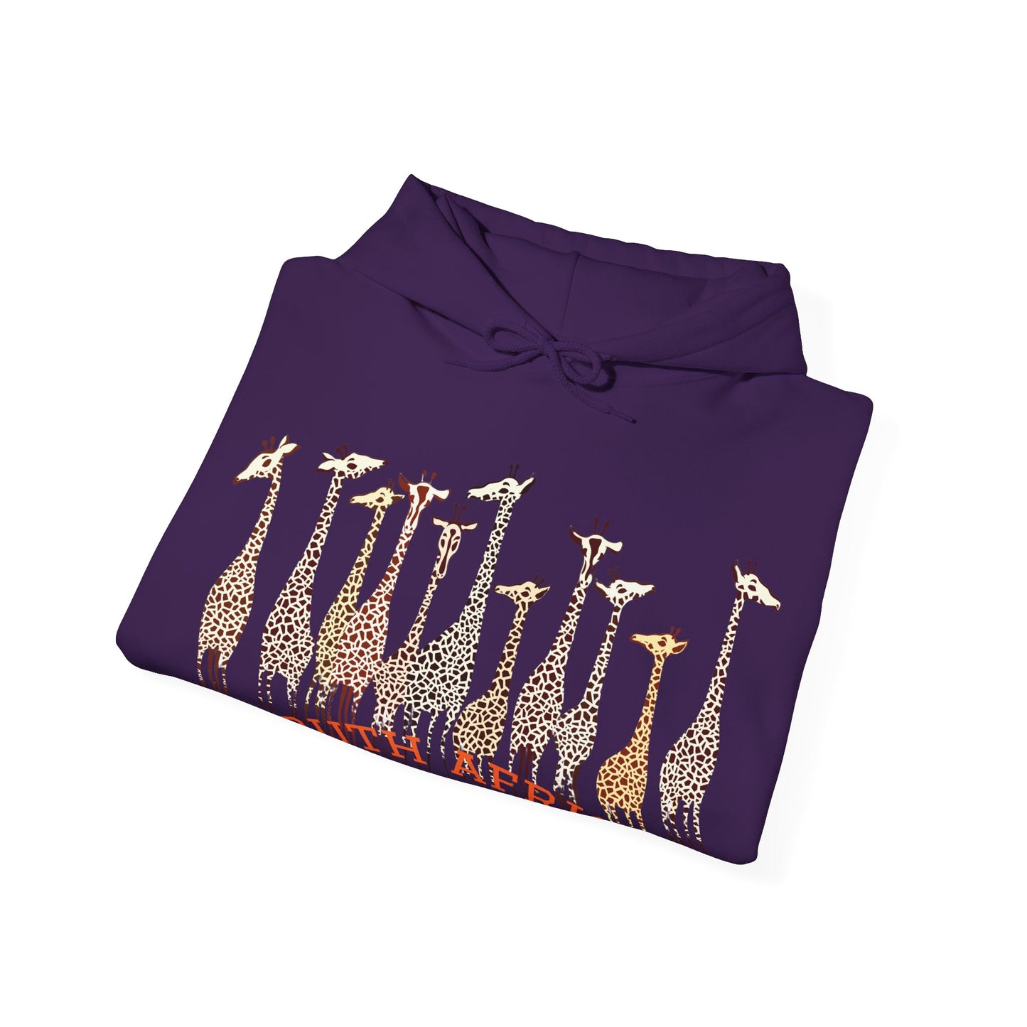 Stylish Giraffe Hoodie – Unisex Heavy Blend Sweatshirt for Coffee Lovers, Nature Gifts, Casual Wear, Animal Lovers, Unique Apparel