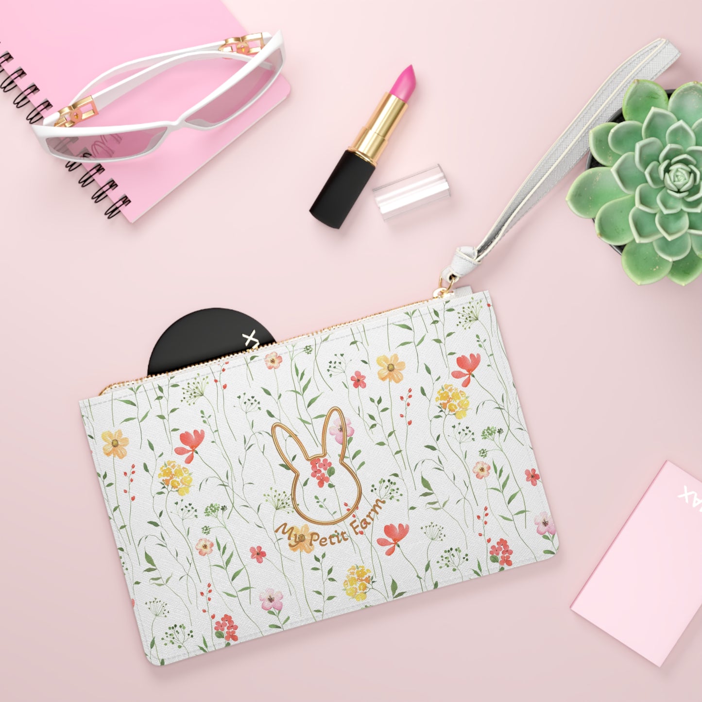 Floral Rabbit Clutch Bag - Chic Organizer for Everyday Use, Perfect for Spring, Gifts, Festivals, and Casual Outings