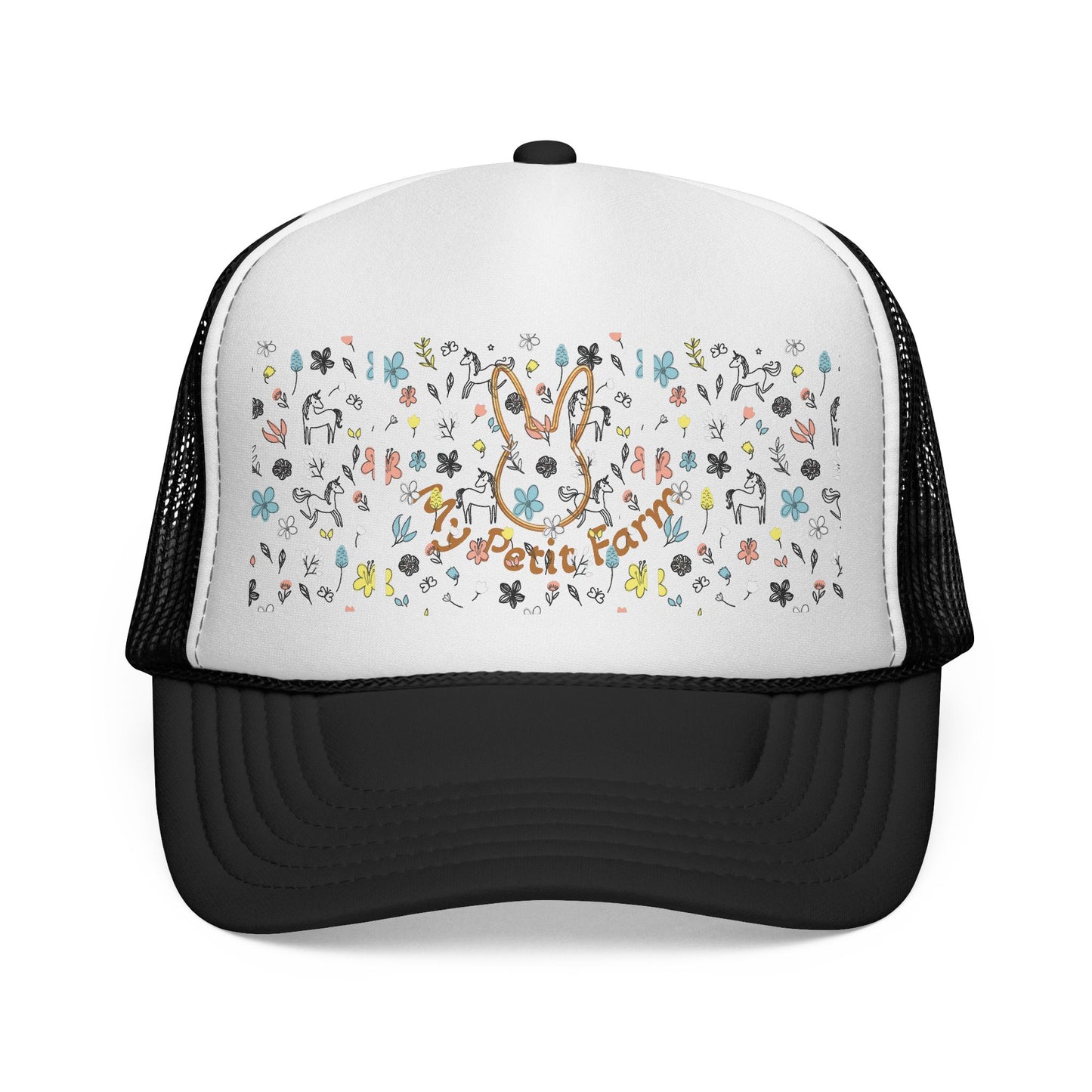 Cute Bunny Trucker Cap, Farm Hat, Animal Lover Gift, Outdoor Apparel, Summer Accessory, Festival Wear