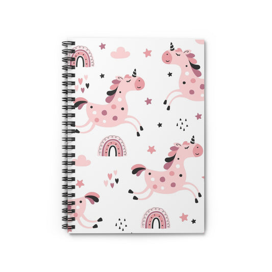 Whimsical Unicorn Spiral Notebook - Ruled Lines, Cute Stationery, Gift for Kids, Journaling, School Supplies, Unicorn Theme