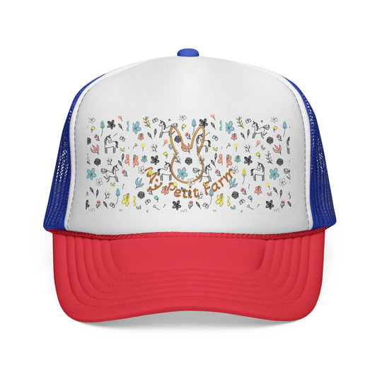 Cute Bunny Trucker Cap, Farm Hat, Animal Lover Gift, Outdoor Apparel, Summer Accessory, Festival Wear