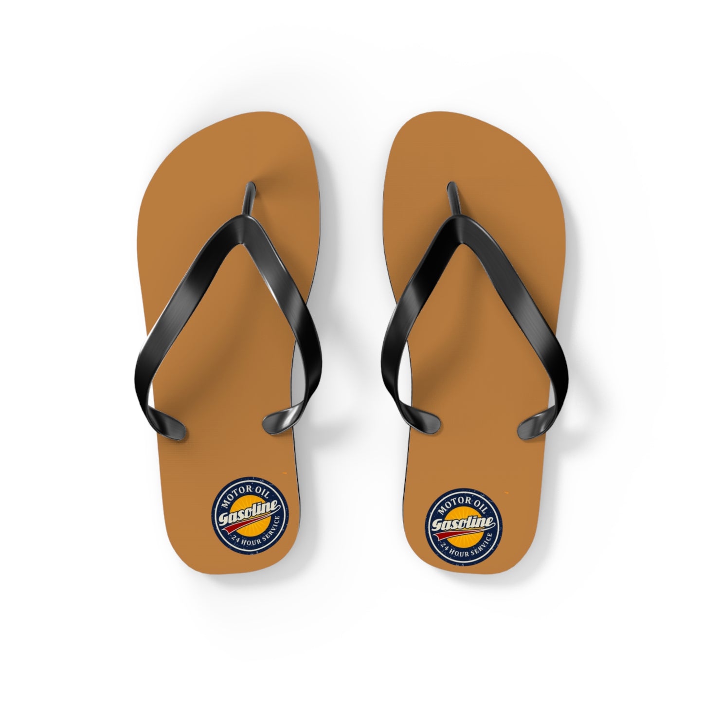 Gasoline Vintage Flip Flops, Summer Footwear, Beach Sandals, Retro Style, Gift for Car Enthusiasts, Vacation Essentials