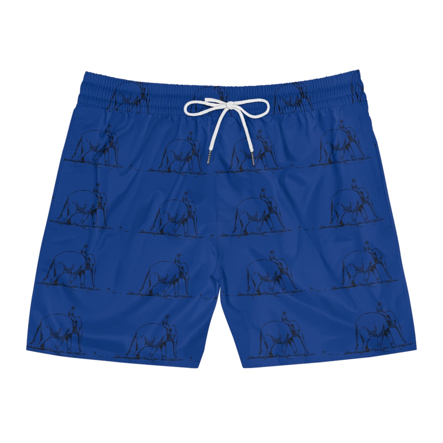 Elephant-Print Swim Shorts, Fun Summer Shorts for Beach, Men's Swimwear, Unique Pool Swim Trunks, Gifts for Beach Lovers