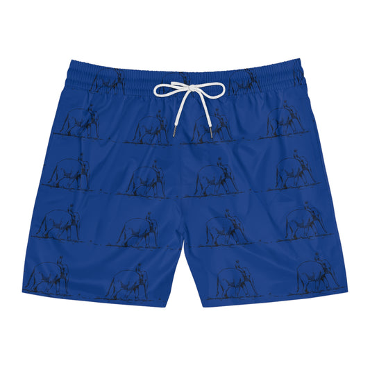 Elephant-Print Swim Shorts, Fun Summer Shorts for Beach, Men's Swimwear, Unique Pool Swim Trunks, Gifts for Beach Lovers