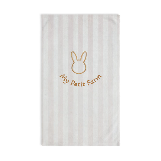 Cute Bunny Hand Towel with Text, Farmhouse Decor, Easter Gift, Kitchen Towel, Spring Home Accessory