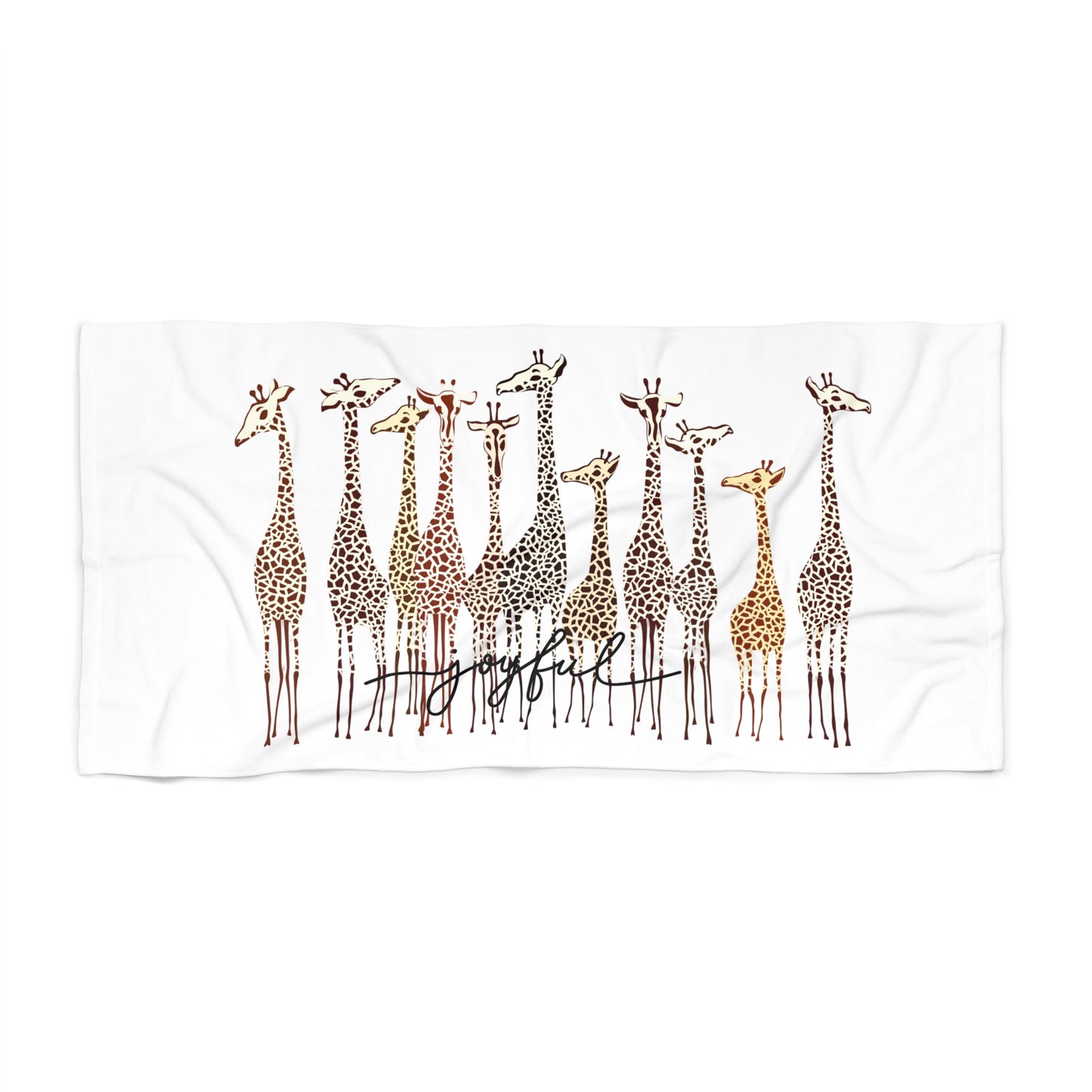 Joyful Giraffe Beach Towel – Perfect for Summer, Poolside Fun, Gifts for Animal Lovers, Family Beach Days, Vibrant Vacation Essential
