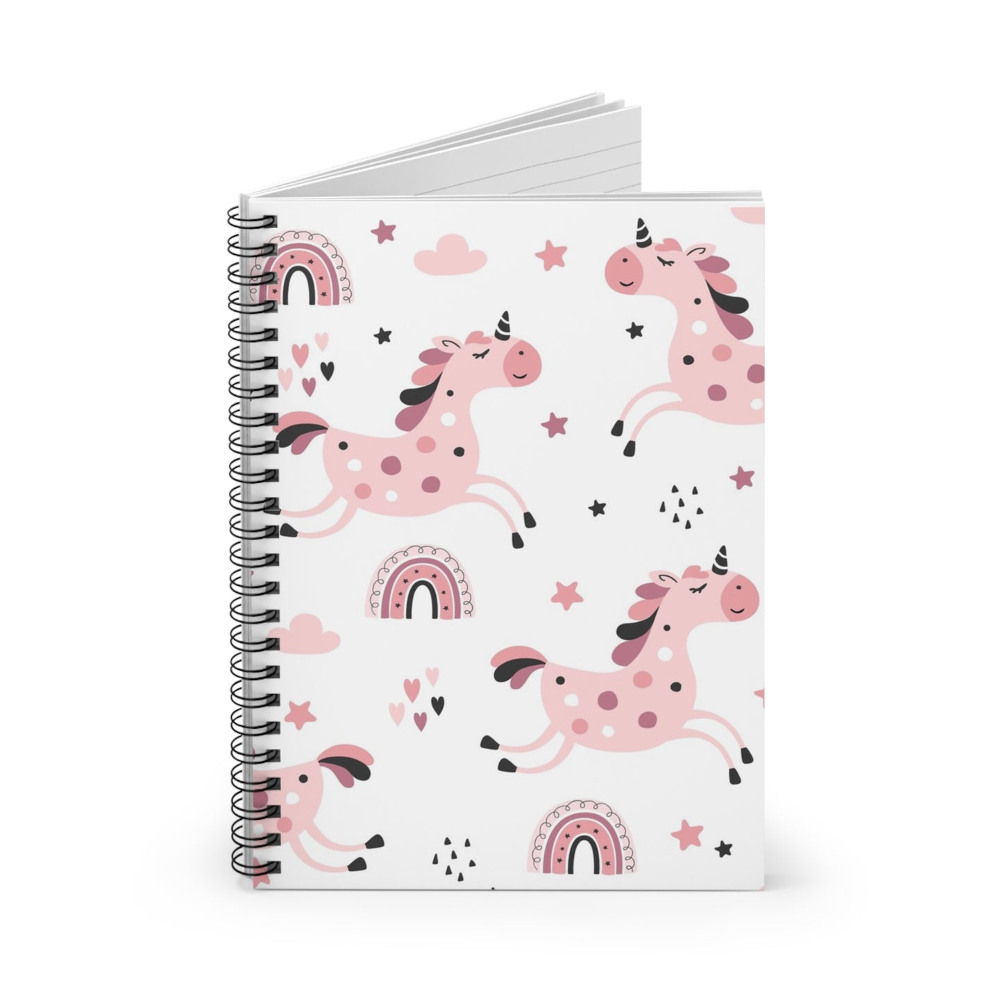 Whimsical Unicorn Spiral Notebook - Ruled Lines, Cute Stationery, Gift for Kids, Journaling, School Supplies, Unicorn Theme