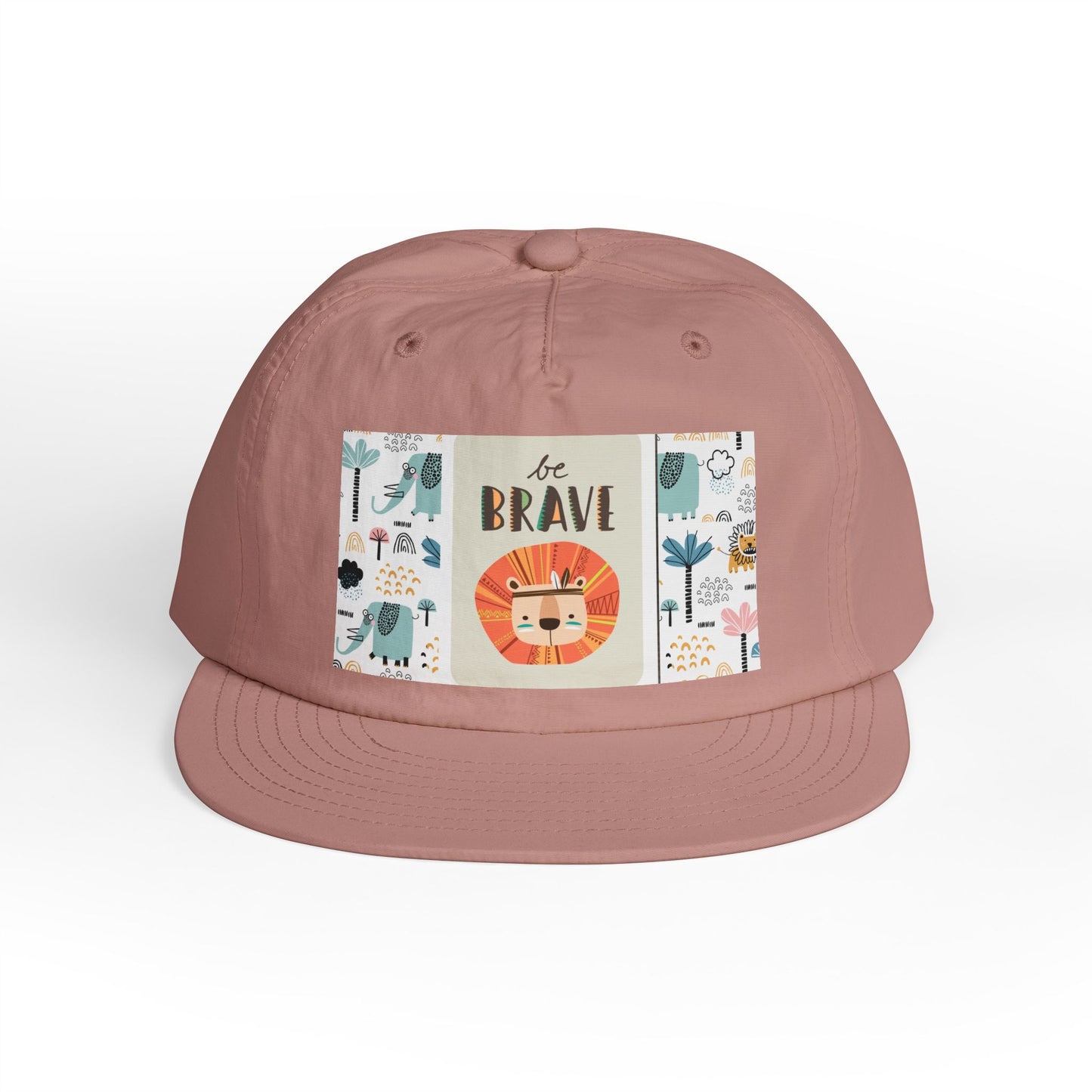 Brave Lion Surf Cap | Kids Beach Hat, Summer Accessory, Inspirational Gift, Fun Outdoor Cap, Cute Beachwear