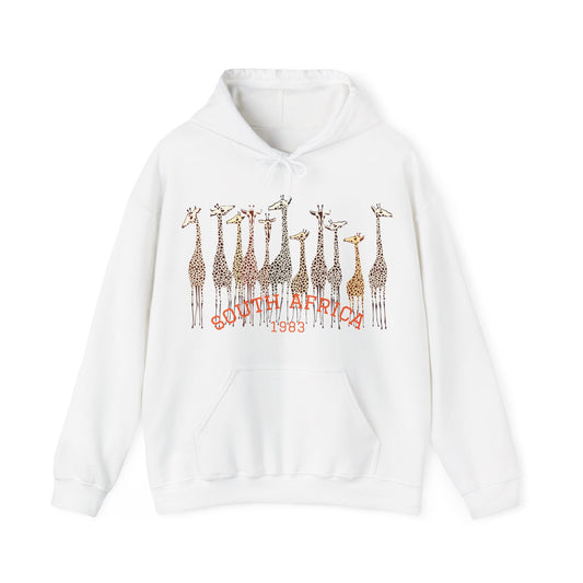 Stylish Giraffe Hoodie – Unisex Heavy Blend Sweatshirt for Coffee Lovers, Nature Gifts, Casual Wear, Animal Lovers, Unique Apparel