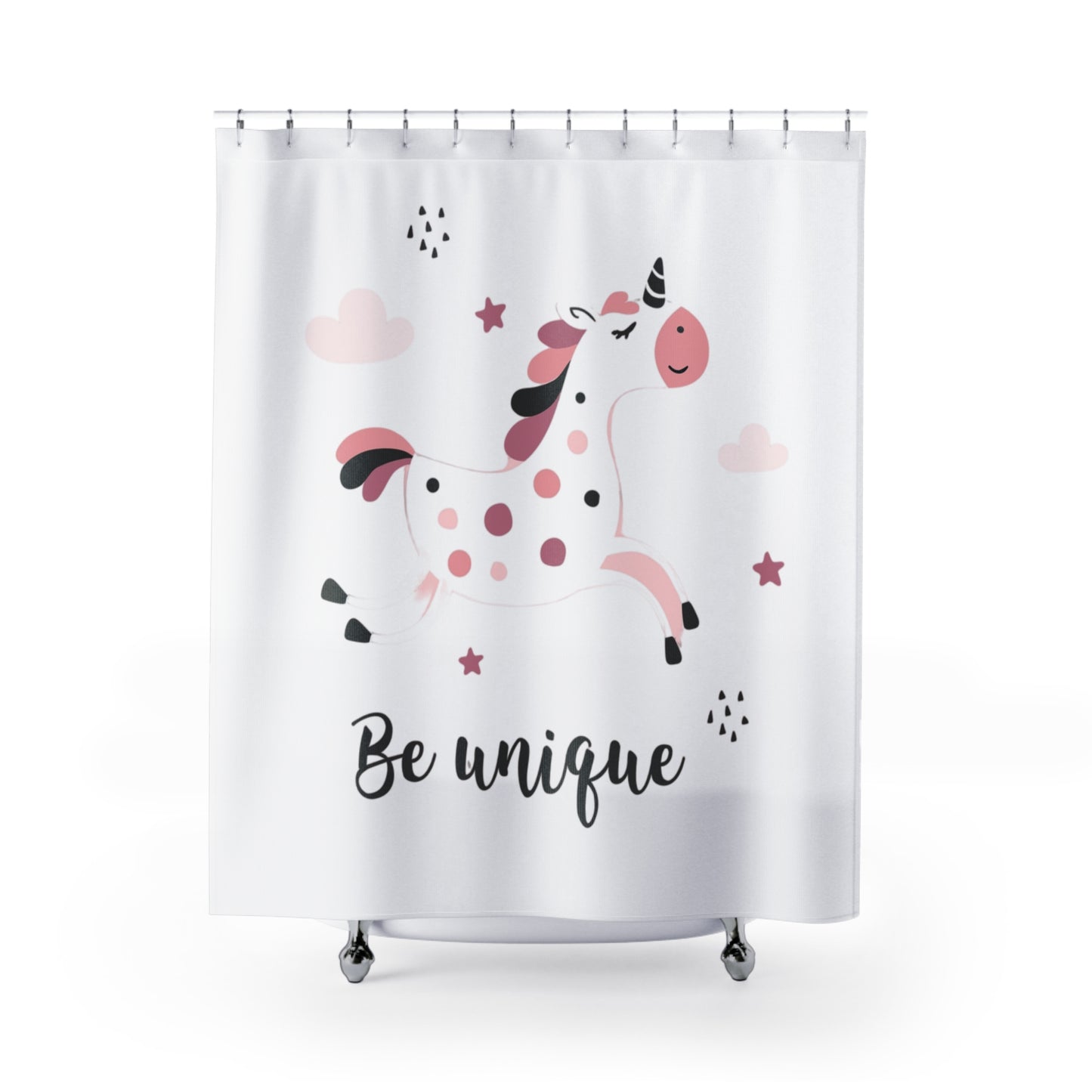 Whimsical Unicorn Shower Curtain, Be Unique Bathroom Decor, Kids Bathroom Accessory, Fun Gift for Unicorn Lovers, Playful Home Decor