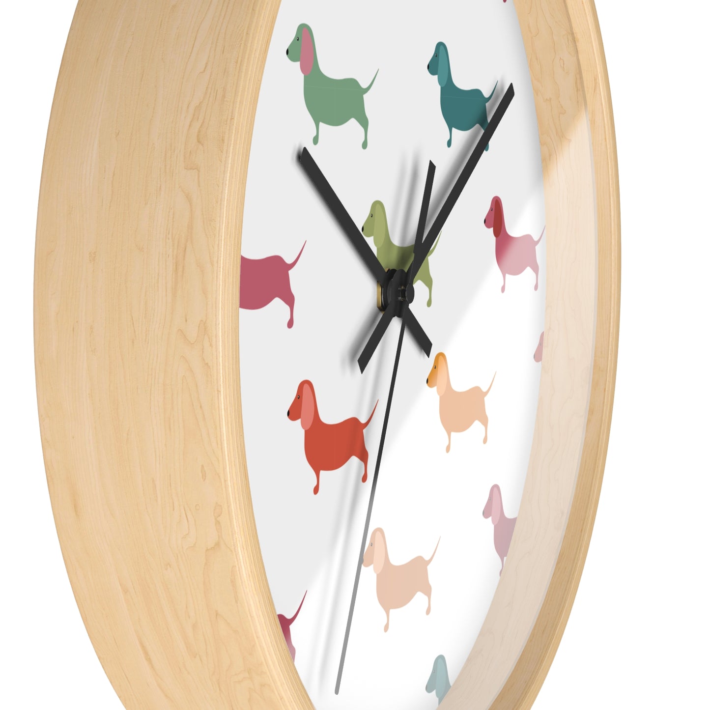 Colorful Dachshund Wall Clock, Dog Lover Gift, Home Decor, Pet-Themed Wall Art, Playful Timepiece
