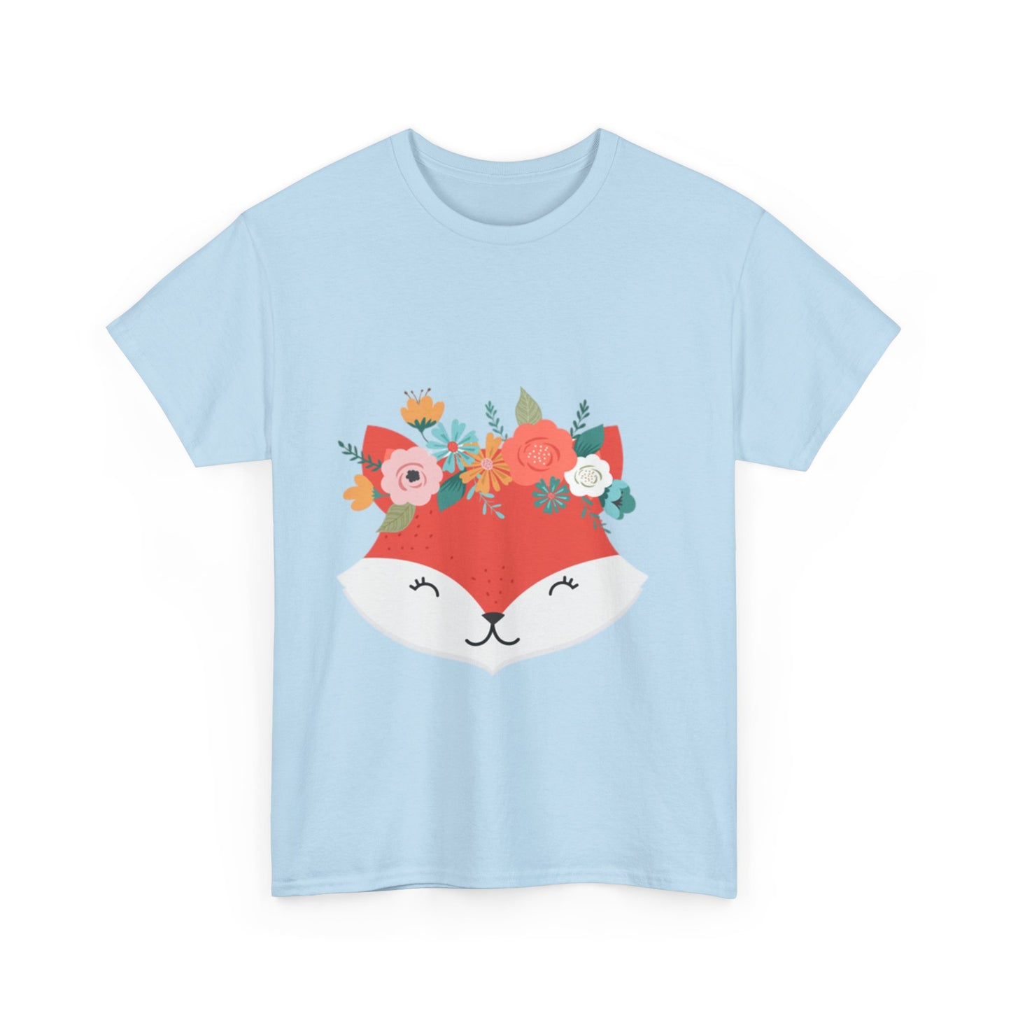 Floral Fox Unisex T-Shirt - Cute Casual Wear, Gift for Animal Lovers, Nature Themed Apparel, Perfect for Spring, Cute Pet Apparel