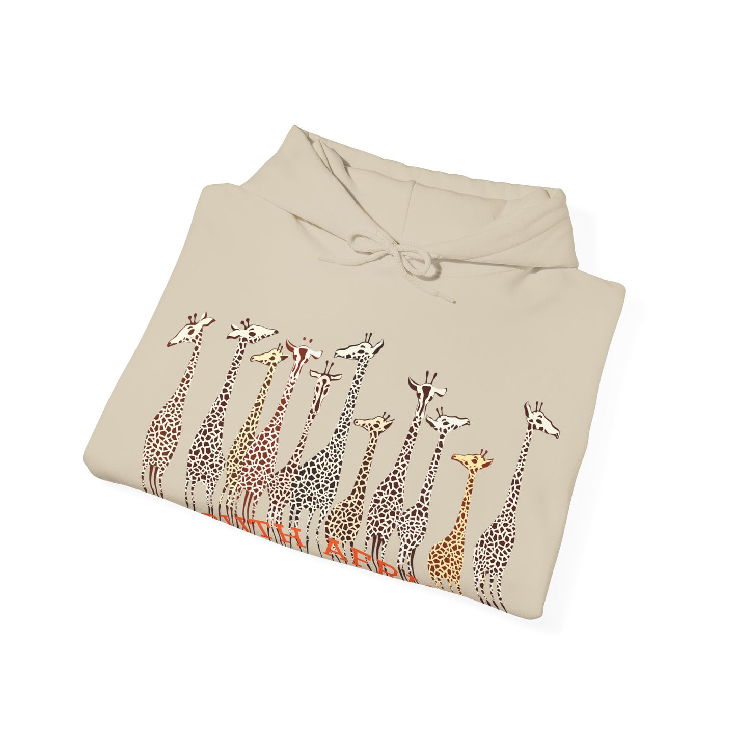 Stylish Giraffe Hoodie – Unisex Heavy Blend Sweatshirt for Coffee Lovers, Nature Gifts, Casual Wear, Animal Lovers, Unique Apparel
