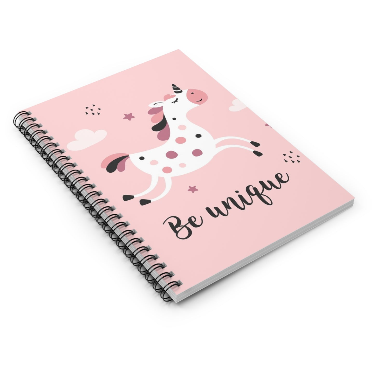 Adorable Unicorn Spiral Notebook - Be Unique, Cute Stationery, Kids Journal, Motivational Diary, School Supplies