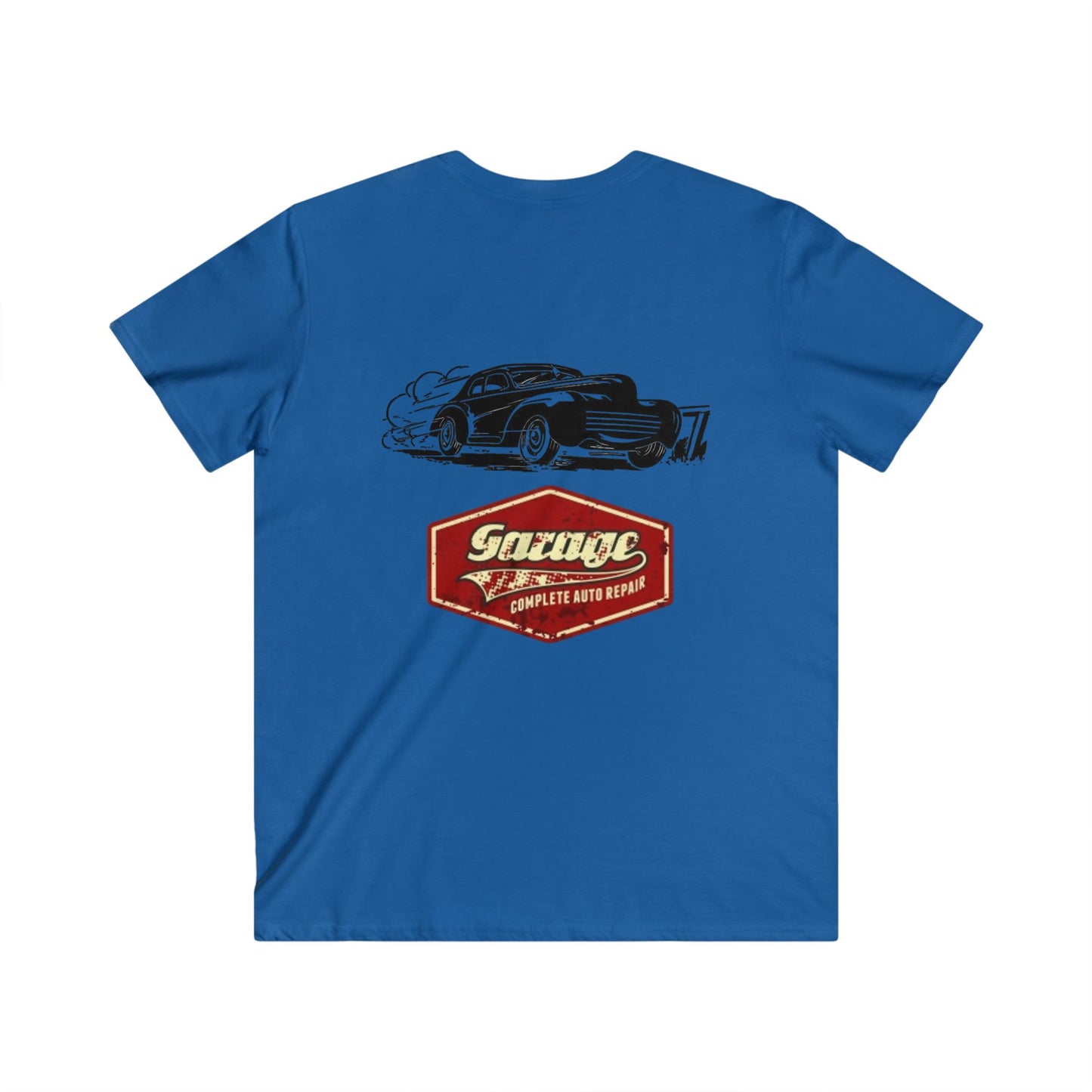 Vintage Garage V-Neck Tee, Auto Repair Shirt, Car Enthusiast Top, Father's Day Gift, Mechanic Tee